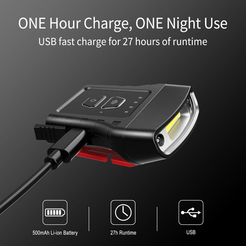klarus HC3 Rechargeable Motion Sensor Cap Visor Light - 100 Lumens COB LED Clip on Hat Light - Headlamp Flashlight with Red Light for Fishing Running Camping Reading - Image 5